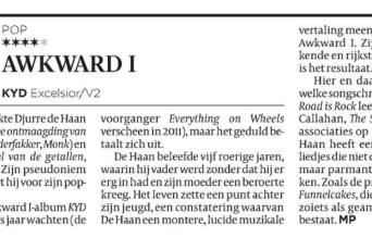 Volkskrant (****) over KYD: "zijn mooiste, best klinkende en rijkst gearrangeerde album"